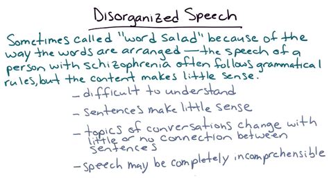 Disorganized speech - Intro to Psychology - YouTube