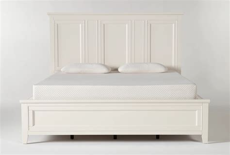 Presby White California King Wood Panel Bed | Living Spaces