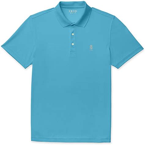 IZOD Mens Champion Grid Solid Golf Polo Shirts