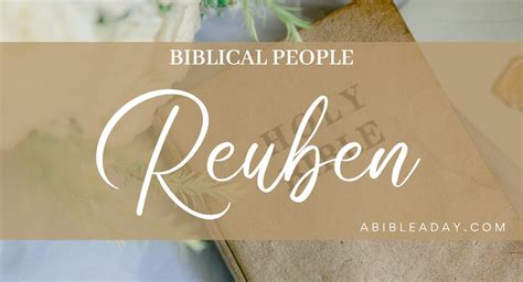 Biblical People: Reuben - A Bible A Day