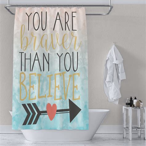 Inspirational Quotes Shower Curtain - YouCustomizeIt