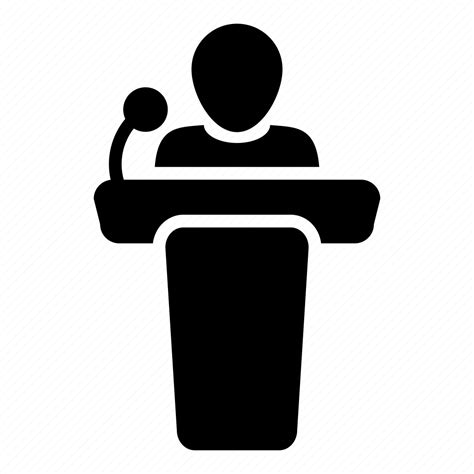 Man, person, podium, public, speaker, speech, talking icon - Download ...