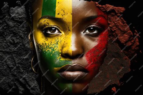 Premium Photo | Black history month red yellow green background the colors of africa african ...