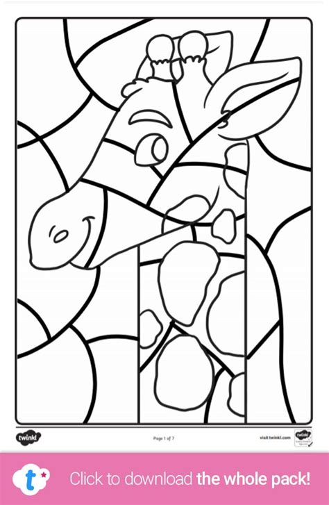 Giraffe Cubism Craft Colouring Sheet! | Cubism, Cubism art, Cubist art