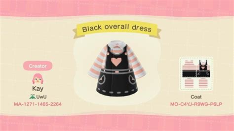 an animal crossing character is wearing a black overall dress