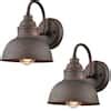 CLAXY 9.05 in. Copper Outdoor Hardwired Barn Wall Sconce with No Bulbs ...