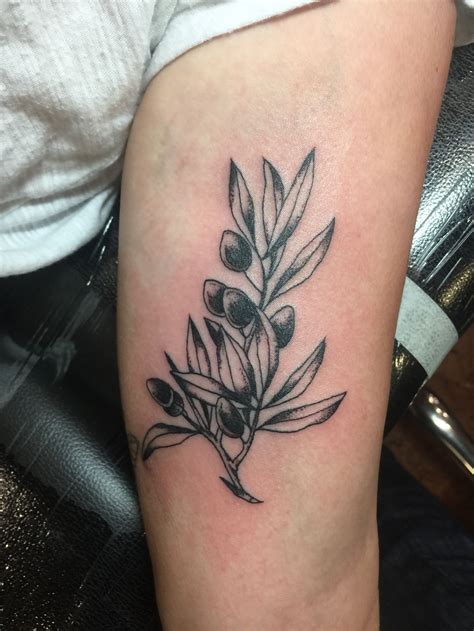 Olive branch tattoo made by Jef Wright. | Olive tattoo, Tattoos, Olive ...