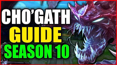 How to Play CHO'GATH for BEGINNERS (Best Build, Runes, Season 10) S10 Cho'Gath Gameplay Guide ...