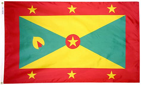 Buy Grenada - 2'X3' Nylon Flag | Flagline