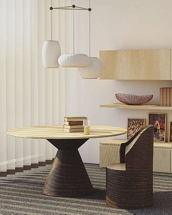 room, coffee, table, chairs, minimal, design, light, window, afternoon ...