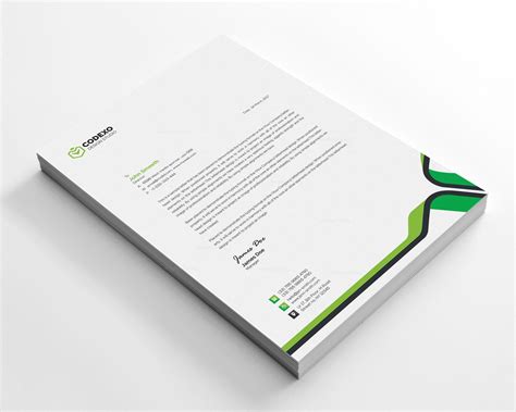 Plain Letterhead Design Template | Letterhead design, Design template ...