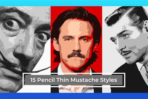 15 Inspiring Pencil Mustaches from Past to Present - Bald & Beards