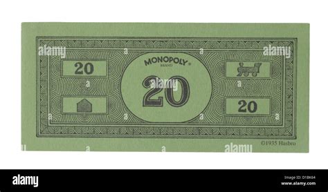 Monopoly Board Game 20 Bank Note Stock Photo - Alamy