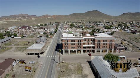 Goldfield Hotel Nevada Drone Aerial Flight 4k - YouTube