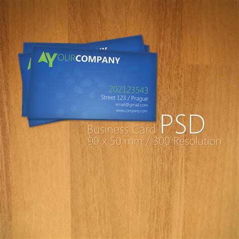 Blue Business Card PSD by Martz90 on DeviantArt