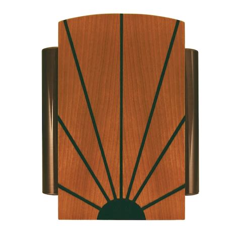 Heath Zenith Wired Door Chime With A Solid Birch Cover With Black Sun ...