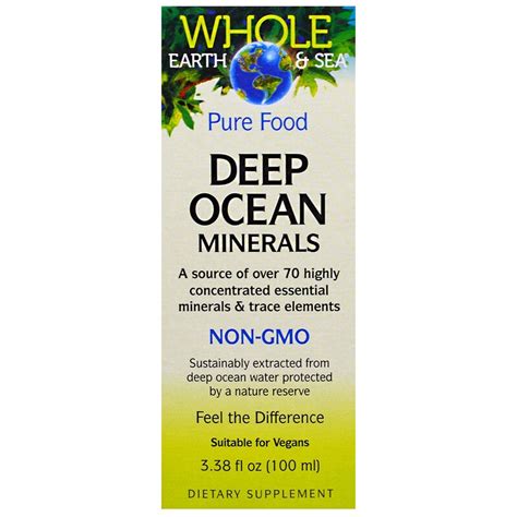 Natural Factors, Whole Earth & Sea Deep Ocean Minerals, 3.38 fl oz (100 ml) - iHerb