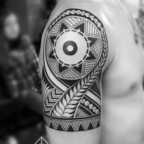 50 Tribal Sun Tattoo Designs For Men - Black Ink Rays