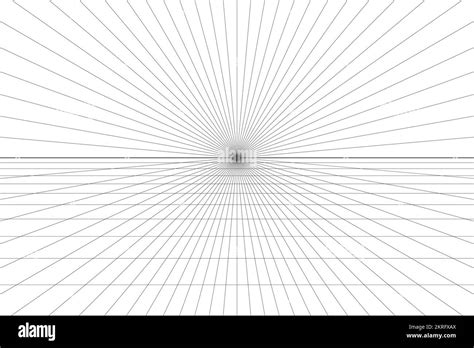 One point perspective grid background. Abstract grid line backdrop ...