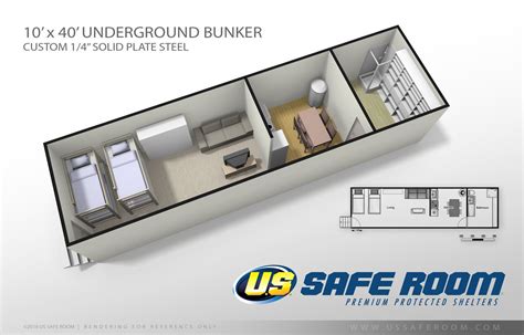 10' x 40' Underground Bunker - US Safe Room