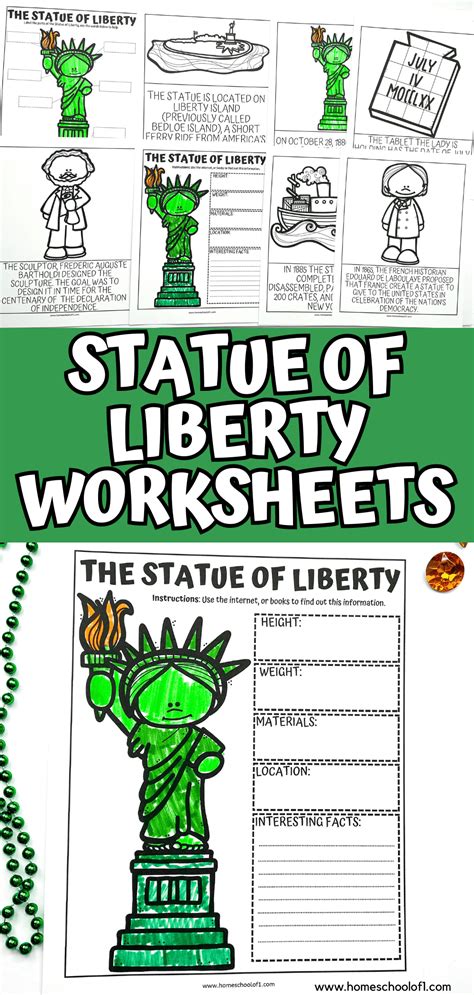 Free Statue of Liberty Worksheets for Kids