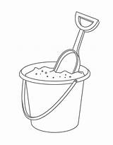 Sand Basket With Pail Baby Toy In Outline Style Vector Kid  sketch template