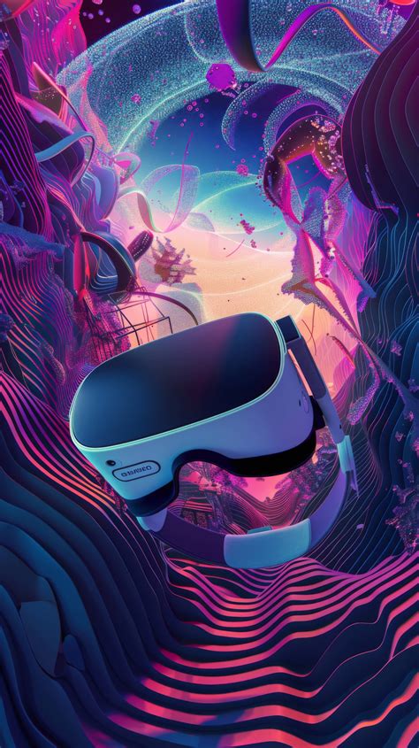 abstract VR headset wallpaper, colorful VR concept art, futuristic ...