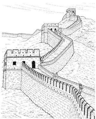 Two pencil sketches and few beautiful wallpapers of the Great Wall of China. | La gran muralla ...