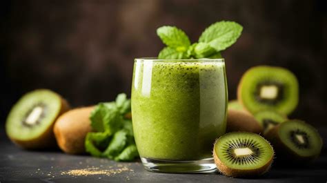 Healthy kiwi fruit smoothies.Generative Ai. 29551817 Stock Photo at Vecteezy