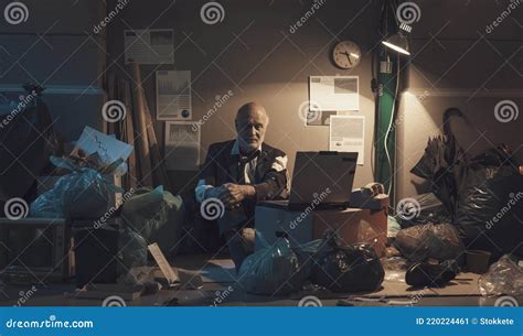 Homeless Broke Businessman Living on the Street Stock Image - Image of homeless, loser: 220224461