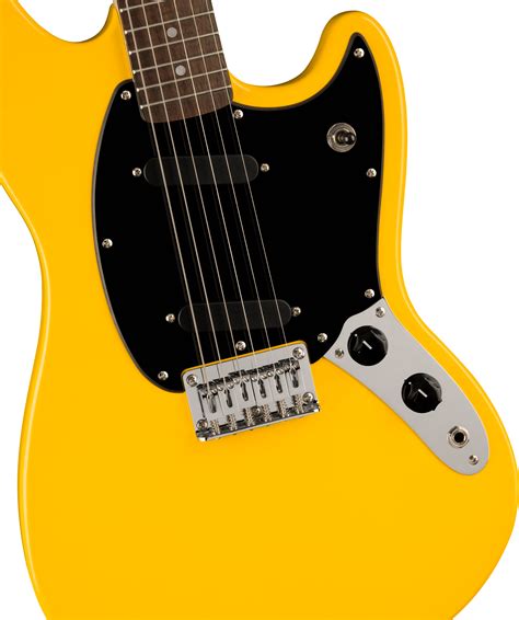 FSR Squier Sonic Mustang Electric Guitar in Graffiti Yellow - Andertons ...