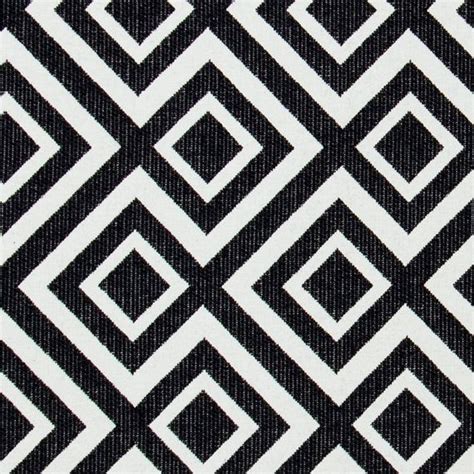 Geometric Upholstery Fabric - Black White Fabric - Heavyweight Woven ...