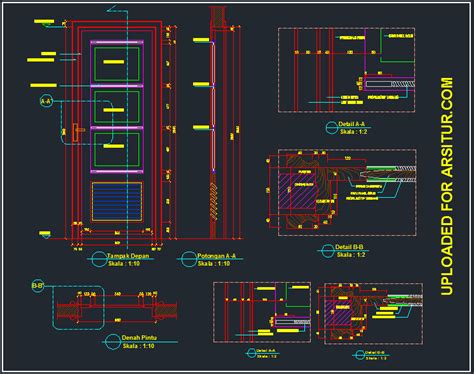 Konsep Gambar Pintu Sliding Di Autocad, Pintu Geser