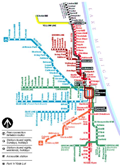 Chicago Subway Map - TravelsFinders.Com