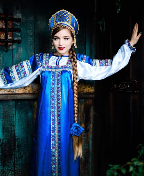 Russian traditional slavic silk dress Vasilisa for woman Silk | Etsy