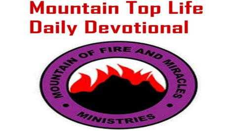MFM Mountain Top Life Daily Devotional 3 May 2019 By Dr. D.K Olukoya – Heaven’s Annex | Daily ...
