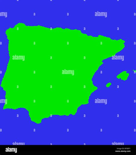Spain map outline hi-res stock photography and images - Alamy