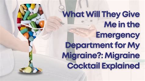 New article about the elusive migraine cocktail: What Will They Give Me ...