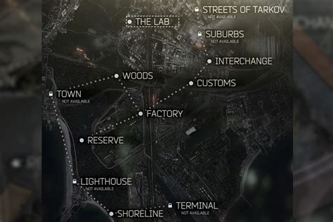 Mapas de Escape from Tarkov: guía con todos los mapas y sus puntos de extracción y looteo