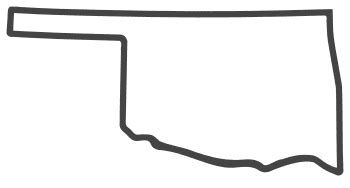 Oklahoma – Map Outline, Printable State, Shape, Stencil, Pattern – DIY Projects, Patterns ...