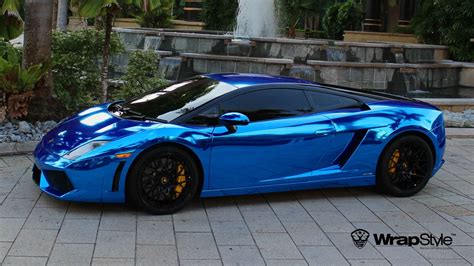 Lamborghini Aventador - Blue Chrome wrap | WrapStyle