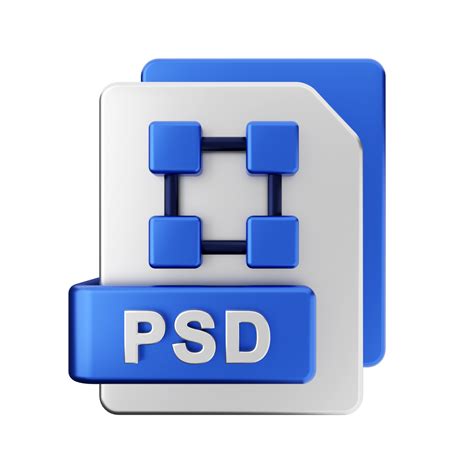 3d psd file icon illustration 22361836 PNG