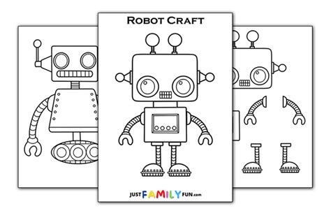 Printable Robot Craft Templates | Just Family Fun