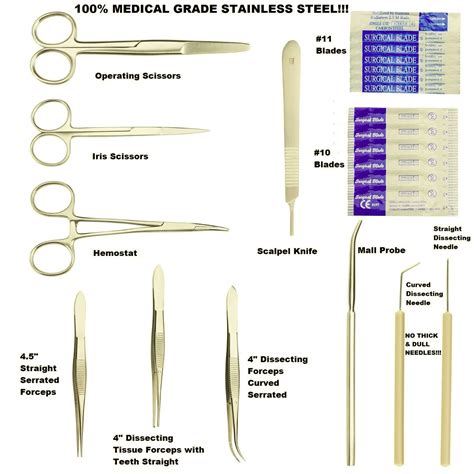 20 Pcs Advanced Dissection Kit For Anatomy & Biology Medical Students ...