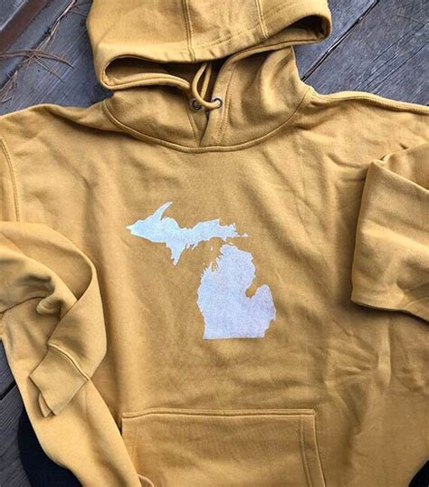 Michigan Hoodie Hooded Sweatshirt Michigan Apparel | Etsy