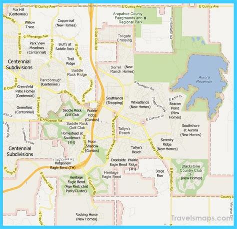 Map of Aurora Colorado - TravelsMaps.Com