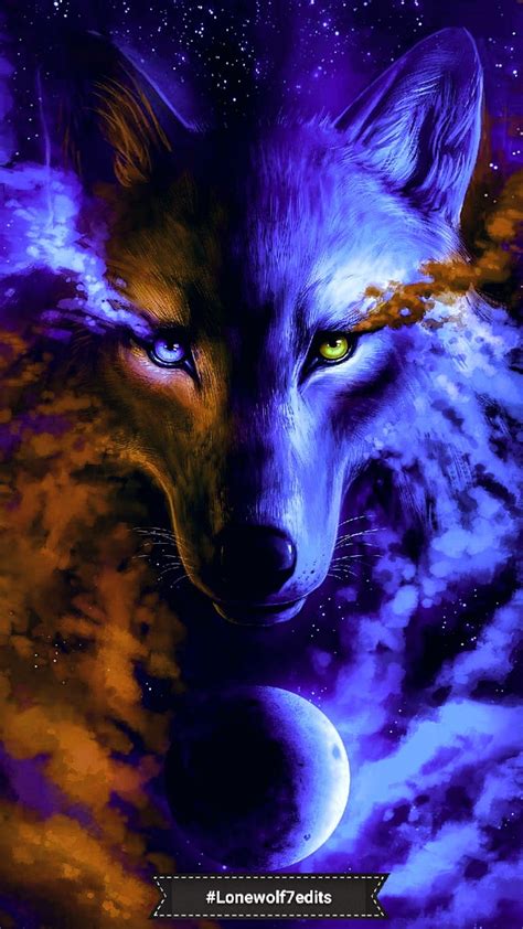 1366x768px, 720P free download | BLUE, fire, galaxy, wolf, wolves, HD ...