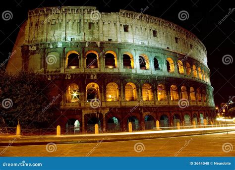 Colosseum at night stock photo. Image of arena, italian - 3644048