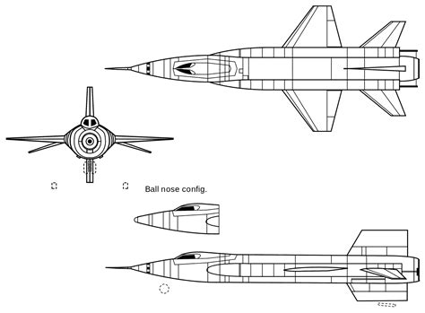 North American X-15 Blueprint - Download free blueprint for 3D modeling