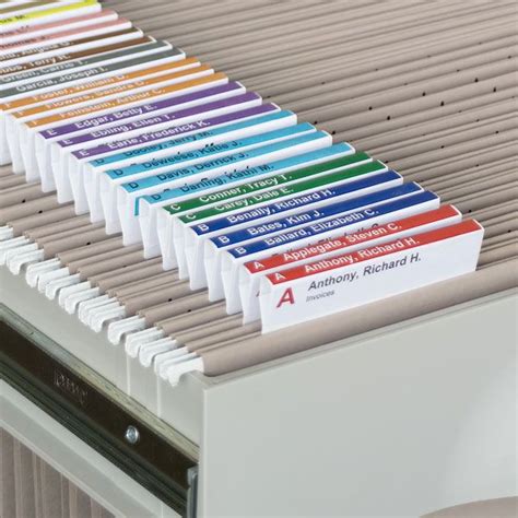 Viewables® Premium 3D Hanging Folder Tabs & Labels | Folder organization, Paper organization ...